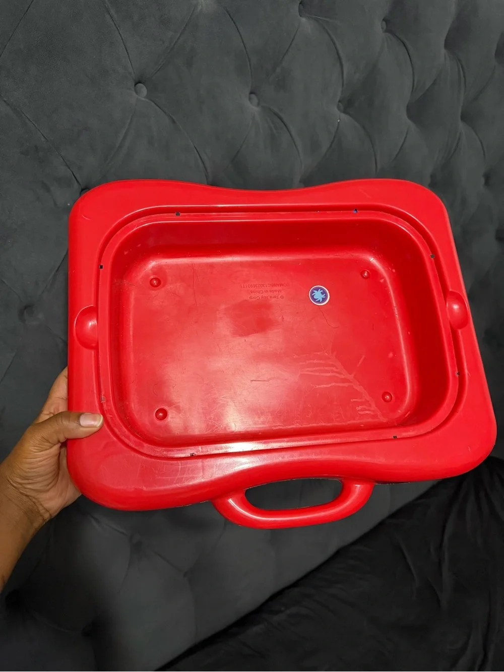 Kids Red and Blue Activity Table - Compact Play Surface